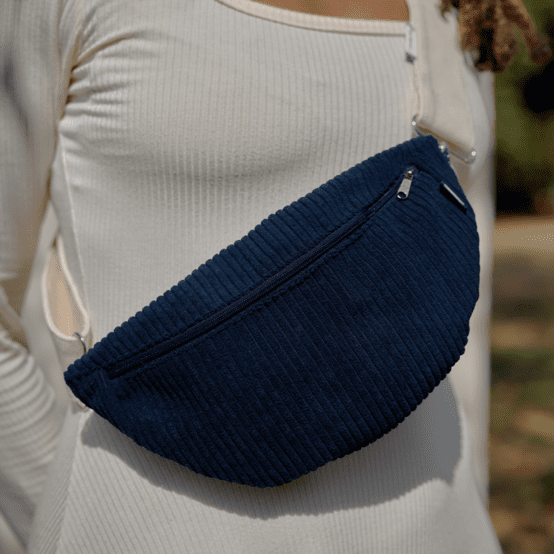 Banana bag large navy orduroy 