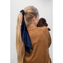 Long tail scrunchie navy blue