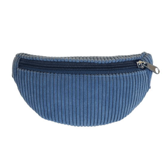 Banana wallet azure blue corduroy
