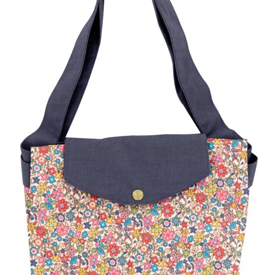 Tote bag with a zip mille et une fleurs