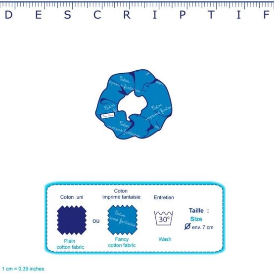 Small scrunchie gaze pois or kaki