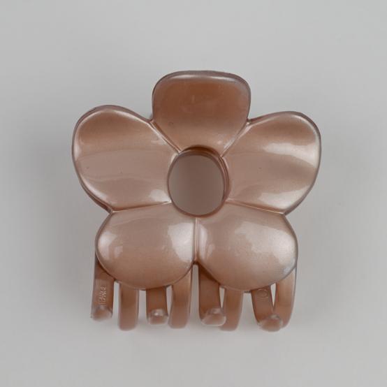 Large Flower Hair Clip glossy beige