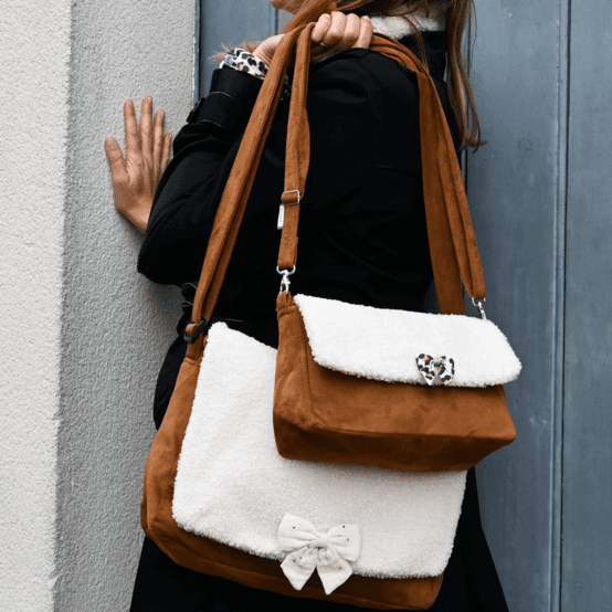 Square flap of saddle bag  moumoute ivoire