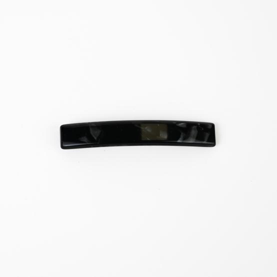 Medium Rectangle Hair Clip pearl black