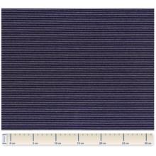 Jersey fabric striped silver dark blue