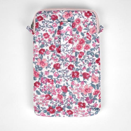 Quilted phone pocket rose grenadine