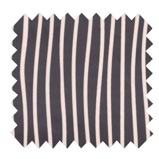 35cm coated fabric coupon striped  ivory navy