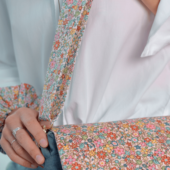 Wide shoulder strap mille et une fleurs