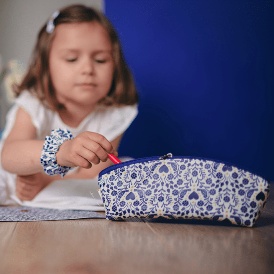 Pencil case scandinavia bleu