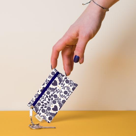 Keyring  wallet scandinavia bleu