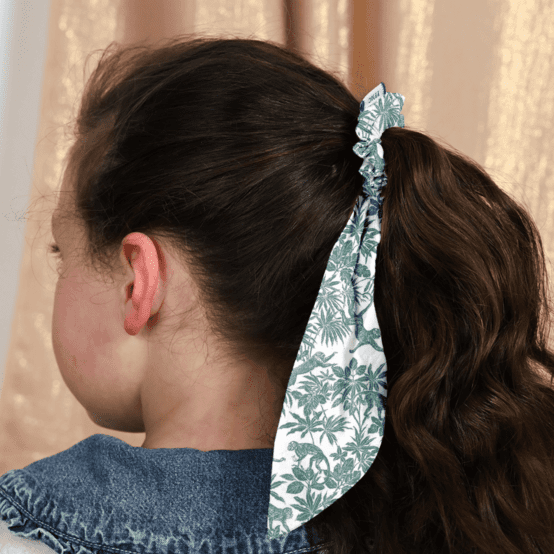 Short tail scrunchie jungle vintage