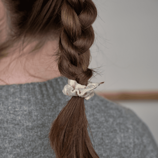 Mini Scrunchie  glitter linen