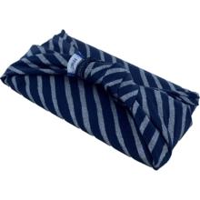 Furoshiki small 35 x 35 striped silver dark blue