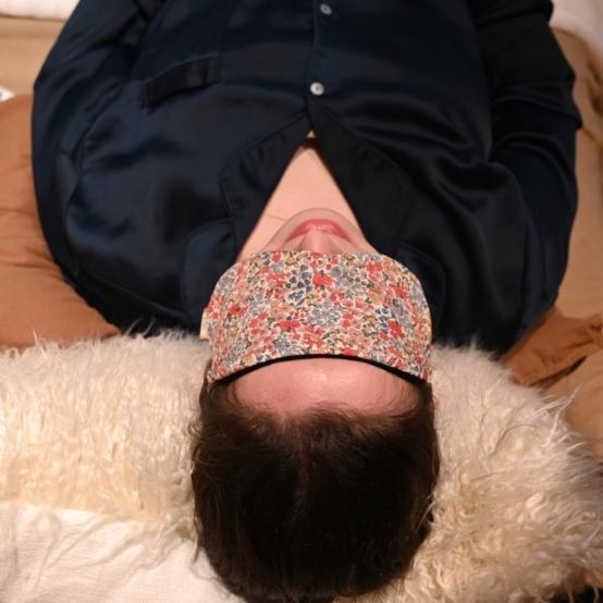 Night mask porcelaine rosée