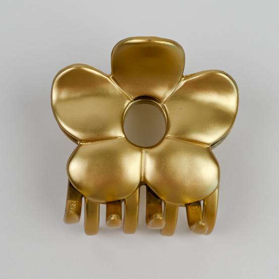 Large Flower Hair Clip satin gold