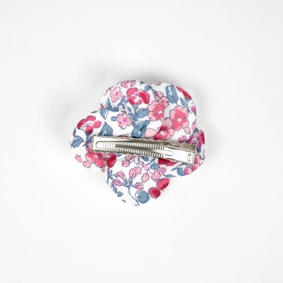 Flower petal hair slide small  rose grenadine