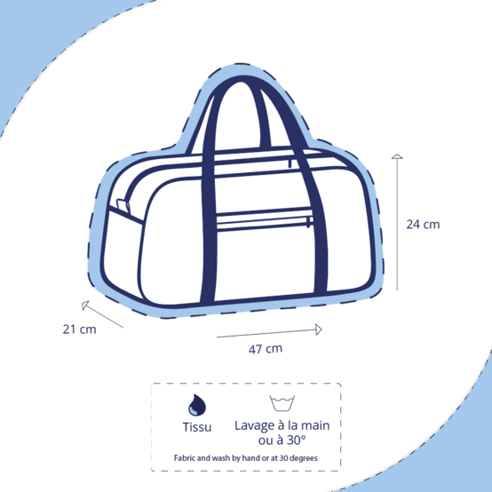 Sac week-end mocha quilted leopard