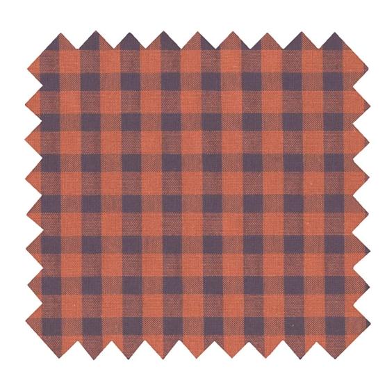Cotton fabric plum caramel gingham