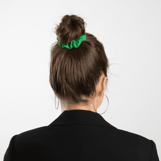 Small scrunchie bright green