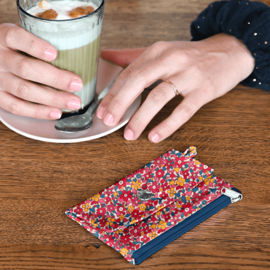 zipper pouch card purse cocktail de fleurs