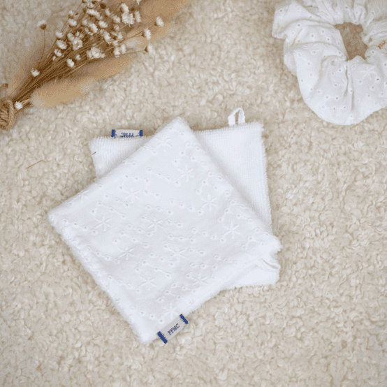 Makeup Remover cotton starry white english embroidery 