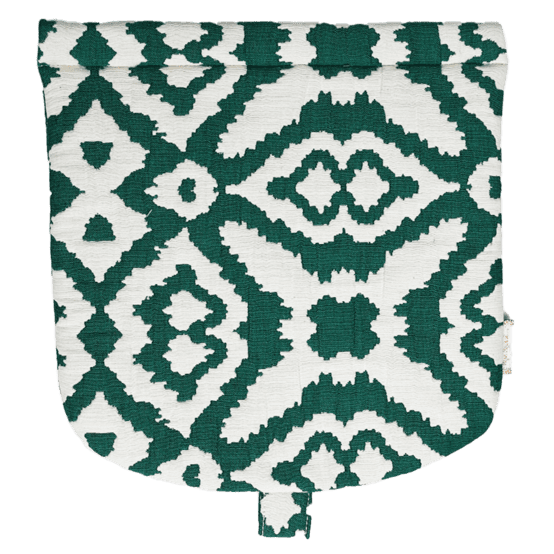 Flap of small shoulder bag jacquard vert
