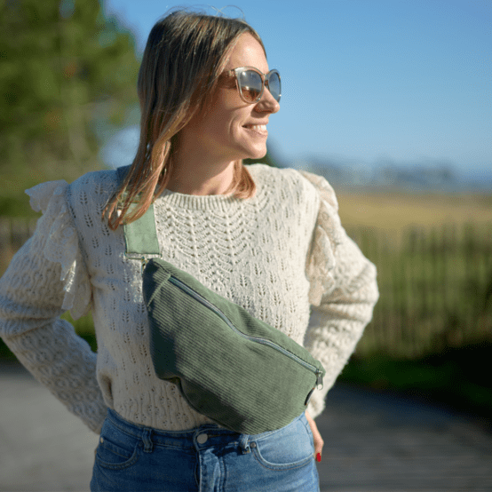 Banana bag velours côtelé kaki