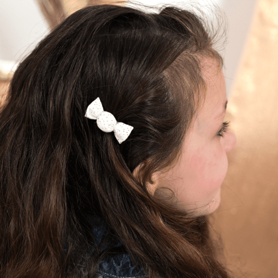 Mini sweet hairslide white sequined
