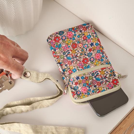 Quilted phone pocket mille et une fleurs