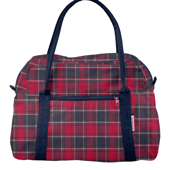 Bowling bag  tartan rouge