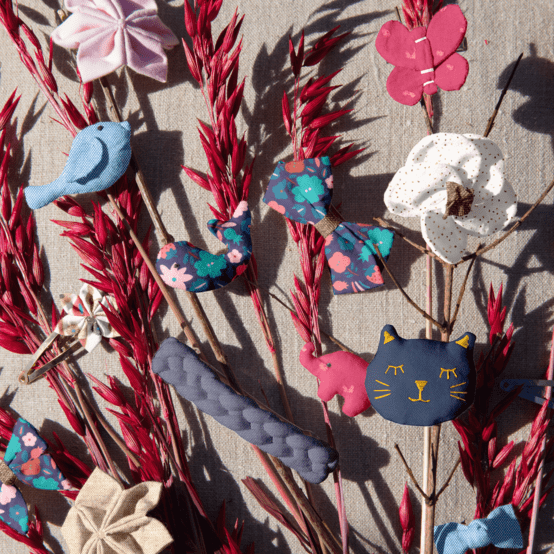 Star flower hairclip douceur des bois