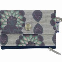 zipper pouch card purse lotus vert
