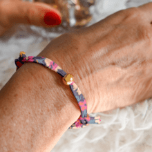 Lisa fabric bracelet hippie fleurie