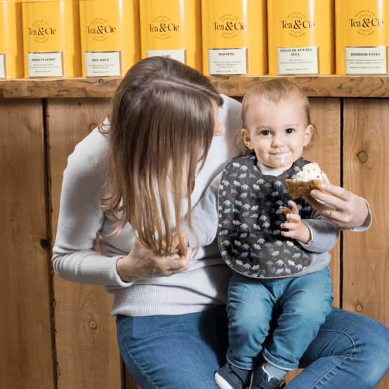 Coated fabric bib jurassic dino marine