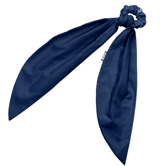 Long tail scrunchie ink blue