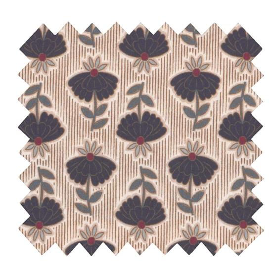 Cotton fabric ex2579 navy ochre shanti