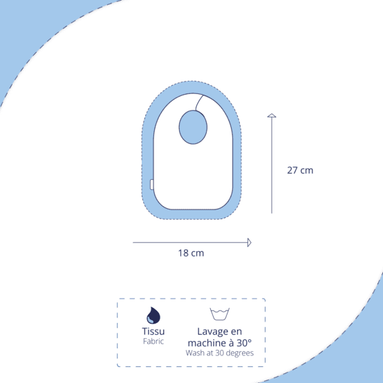 Bib - Baby size romance fleurie