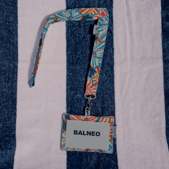 Lanyard necklace anémones rayées