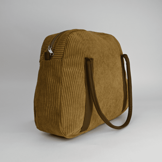 Bowling bag  brown large corduroy