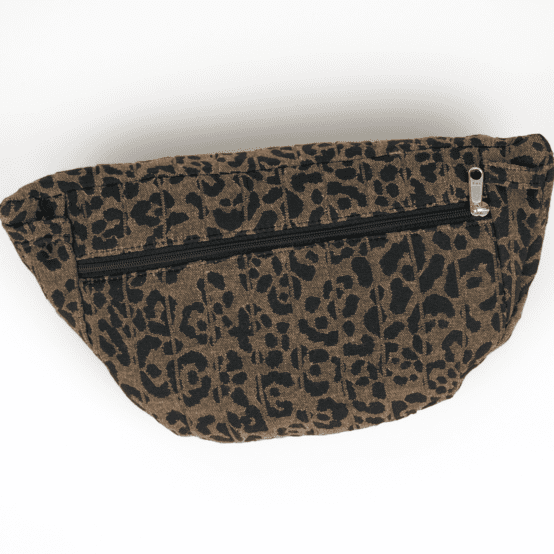Small banana bag mocha quilted leopard
