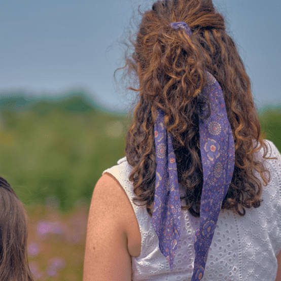 Long tail scrunchie lavandula