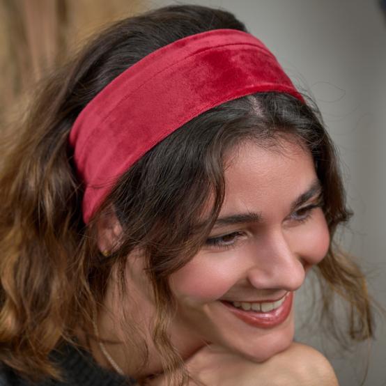 Stretch jersey headband  red velvet