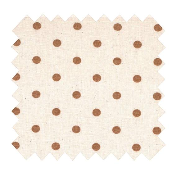 Cotton fabric ex2657 pois écru chocolat