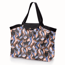 Tote bag with a zip vague d'automne