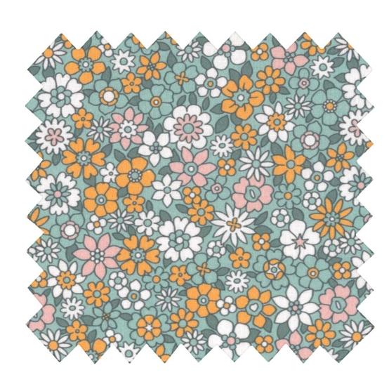 1 m fabric coupon EX2503 floral retro lichen