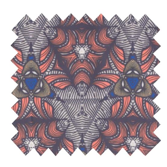 35cm coated fabric coupon ex2414 coral ethnic