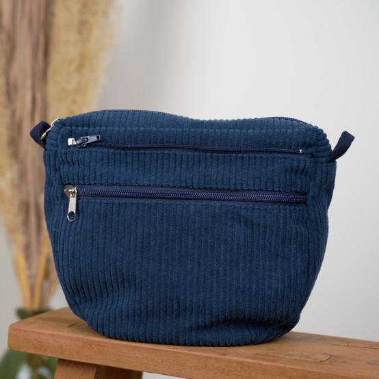 Base small bag without shoulder strap large navy orduroy