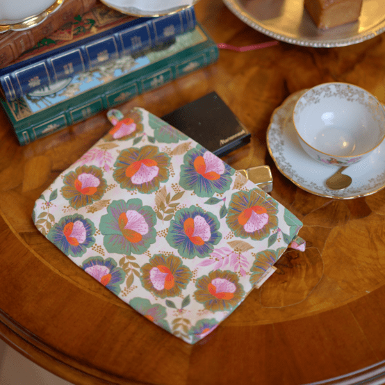 Coton clutch bag fleur de thé