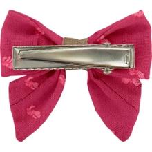 Mini bow tie clip plumetis rose fuchsia