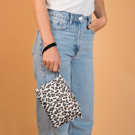 Coton clutch bag leopard